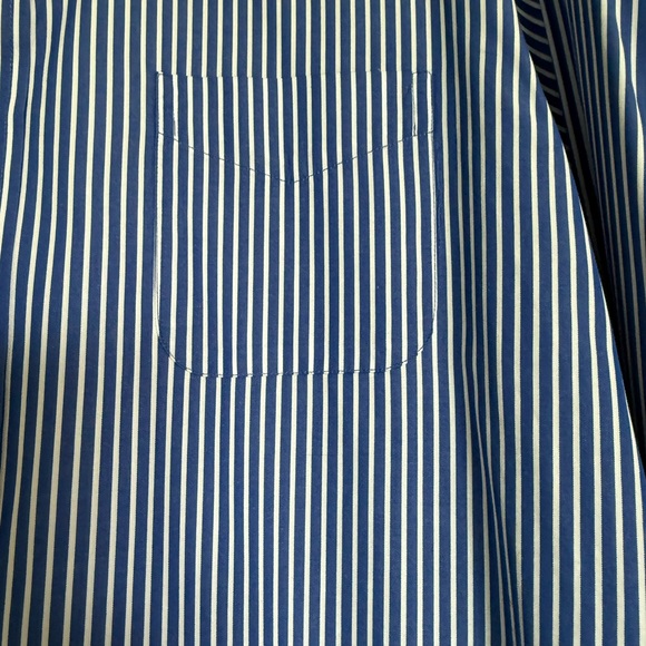 Daniel Cremieux Blue Dress Shirt with Pinstripes - Picture 5 of 8